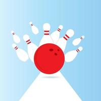 illustrazione di disegno vettoriale di bowling