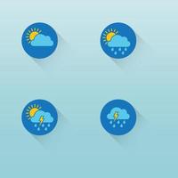 set di icone logo meteo vettore