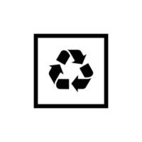 riciclato semplice piatto icona vettore illustrazione