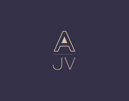 ajv lettera logo design moderno minimalista vettore immagini