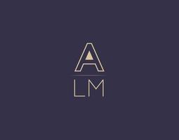 alm lettera logo design moderno minimalista vettore immagini