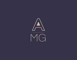 amg lettera logo design moderno minimalista vettore immagini