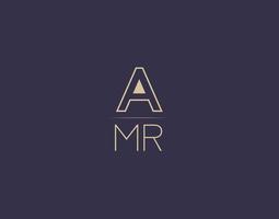 amr lettera logo design moderno minimalista vettore immagini