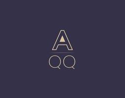 aqq lettera logo design moderno minimalista vettore immagini