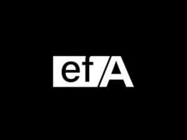 efa logo e grafica design vettore arte, icone isolato su nero sfondo