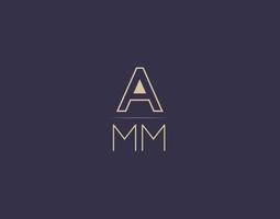 amm lettera logo design moderno minimalista vettore immagini