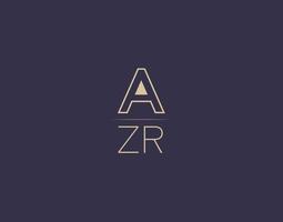 azr lettera logo design moderno minimalista vettore immagini