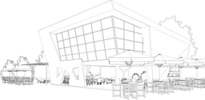 3d illustrazione di caffè negozio vettore