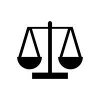 scala di giustizia icona vettore logo nel bianca sfondo