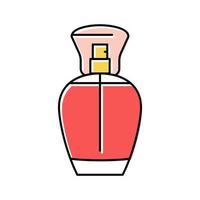 Prodotto fragranza bottiglia profumo colore icona vettore illustrazione