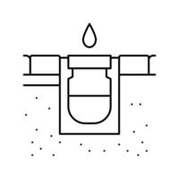 illustrazione vettoriale dell'icona della linea stradale del sistema di drenaggio
