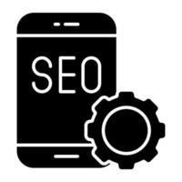 vettore design di mobile SEO