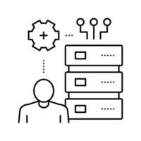 illustrazione vettoriale dell'icona della linea di sistema dell'amministratore
