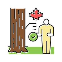 illustrazione vettoriale dell'icona del colore della selezione del sito e dell'albero