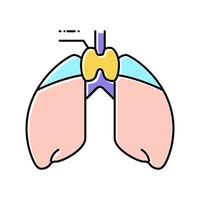 illustrazione vettoriale dell'icona del colore dell'endocrinologia del timo