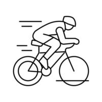 illustrazione vettoriale dell'icona della linea della bici da corsa sportiva