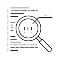 codice ricerca linea icona vettore illustrazione