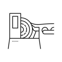 illustrazione vettoriale dell'icona della linea dell'attrezzatura della segheria