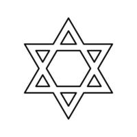giudaismo religione linea icona vettore illustrazione