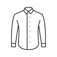 illustrazione vettoriale dell'icona della linea di vestiti dell'uomo della camicia