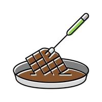 illustrazione vettoriale dell'icona a colori del creatore di fonduta di cioccolato