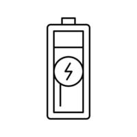 caricare batteria energia energia linea icona vettore illustrazione