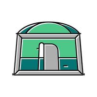 illustrazione vettoriale dell'icona del colore del campeggio della tenda