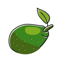 verde avocado foglia colore icona vettore illustrazione
