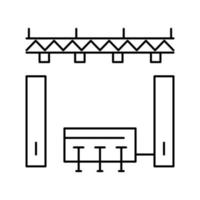 In piedi esposizione tavola linea icona vettore illustrazione