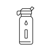 illustrazione vettoriale dell'icona della linea della bottiglia d'acqua