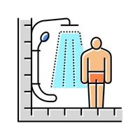 doccia per il bagno icona colore illustrazione vettoriale