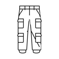 carico pantaloni Abiti linea icona vettore illustrazione