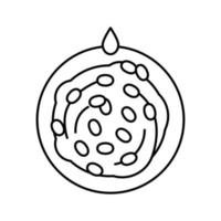 illustrazione vettoriale dell'icona della linea del bozzolo del baco da seta