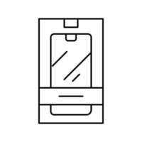 illustrazione vettoriale dell'icona della linea della scatola del telefono cellulare