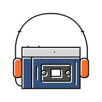 cassetta Audio giocatore colore icona vettore illustrazione