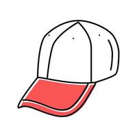 baseball cappello berretto colore icona vettore illustrazione