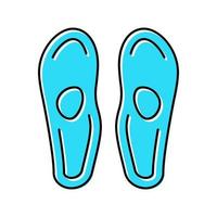 solette per il trattamento piedi piatti icona colore illustrazione vettoriale