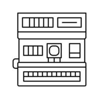 foto telecamera retrò dispositivo linea icona vettore illustrazione