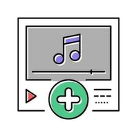contenuto musicale ugc icona colore illustrazione vettoriale
