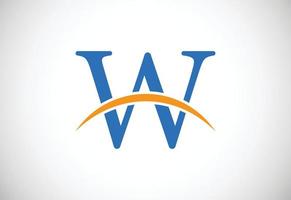 lettera w logo design modello, vettore illustrazione