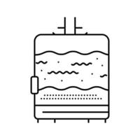 separare mosto birra produzione linea icona vettore illustrazione