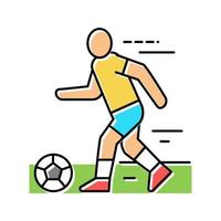 illustrazione vettoriale dell'icona del colore del giocatore di football