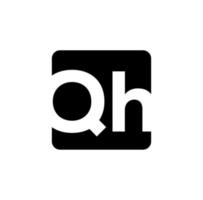qh azienda nome iniziale lettere icona. qh lettere marca simbolo. vettore