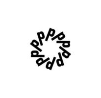 pp azienda nome iniziale lettere monogramma con mandala stile. pp azienda logo. vettore