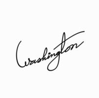 Washington calligrafia. Washington calligrafia vettore. vettore