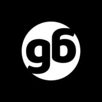 gg azienda nome iniziale lettere monogramma. gg lettere su nero sfondo. vettore