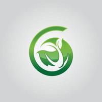 cerchio verde foglia ecologia natura elemento vettore icona. foglia logo e astratto biologico foglia logo