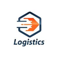 logo per la logistica e consegna azienda vettore