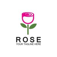 rosa logo fiore vettore icona illustrazione design