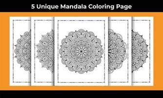 mandala colorazione pagina interno fascio vettore